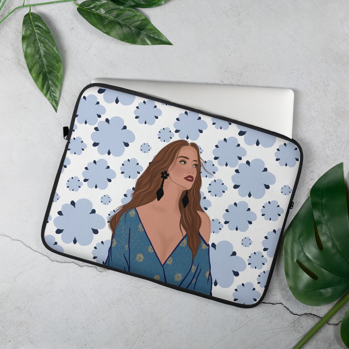 Lady in Bloom Laptop Sleeve