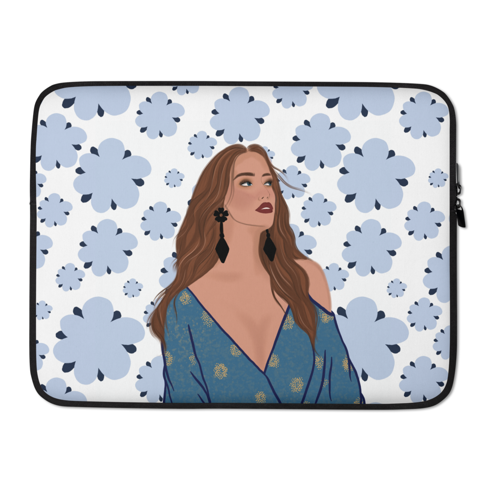 Lady in Bloom Laptop Sleeve