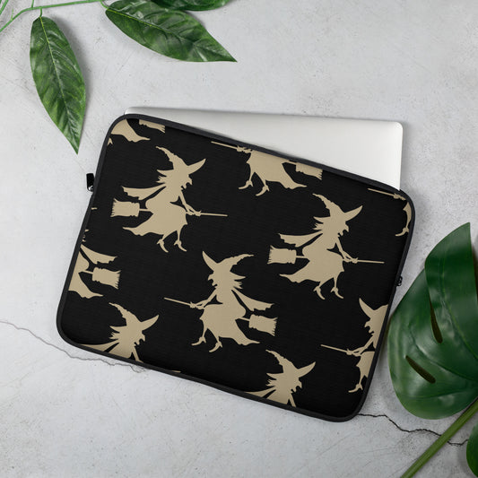 Halloween Witches - Black Laptop Sleeve