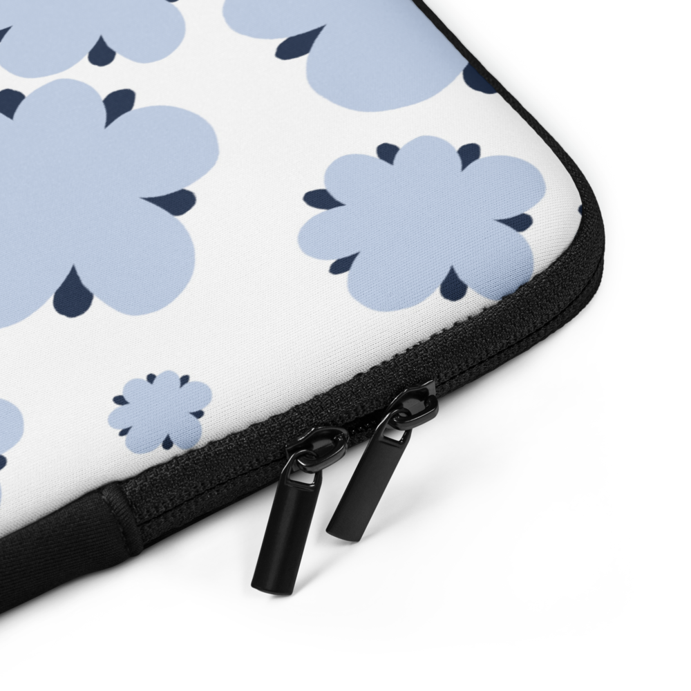 Blossom Blues Laptop Sleeve - Blue