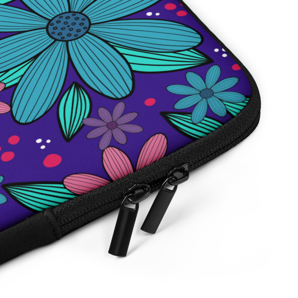 Botanical Arena Laptop Sleeve - Blue