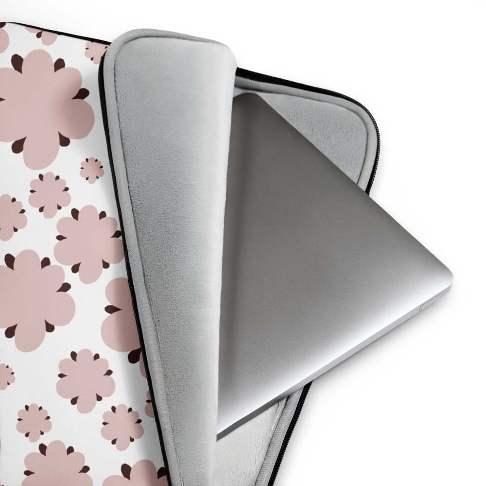 Blossom Blues Laptop Sleeve - Pink