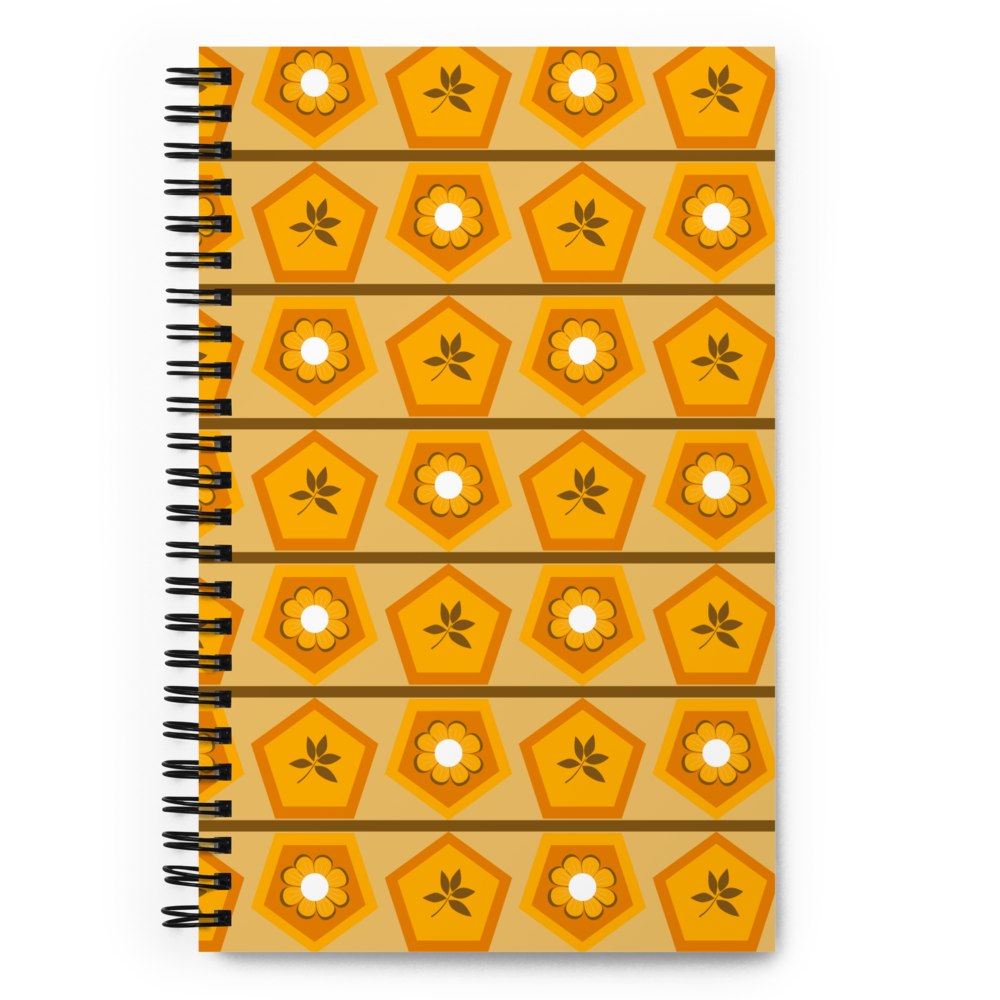 Petals and Leaf Dance Spiral notebook