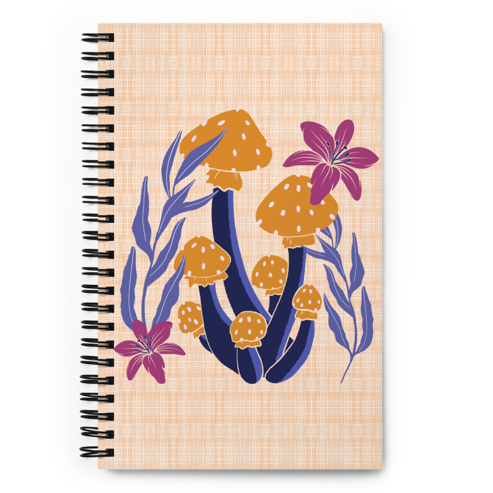 Mushroom Marvels Spiral notebook