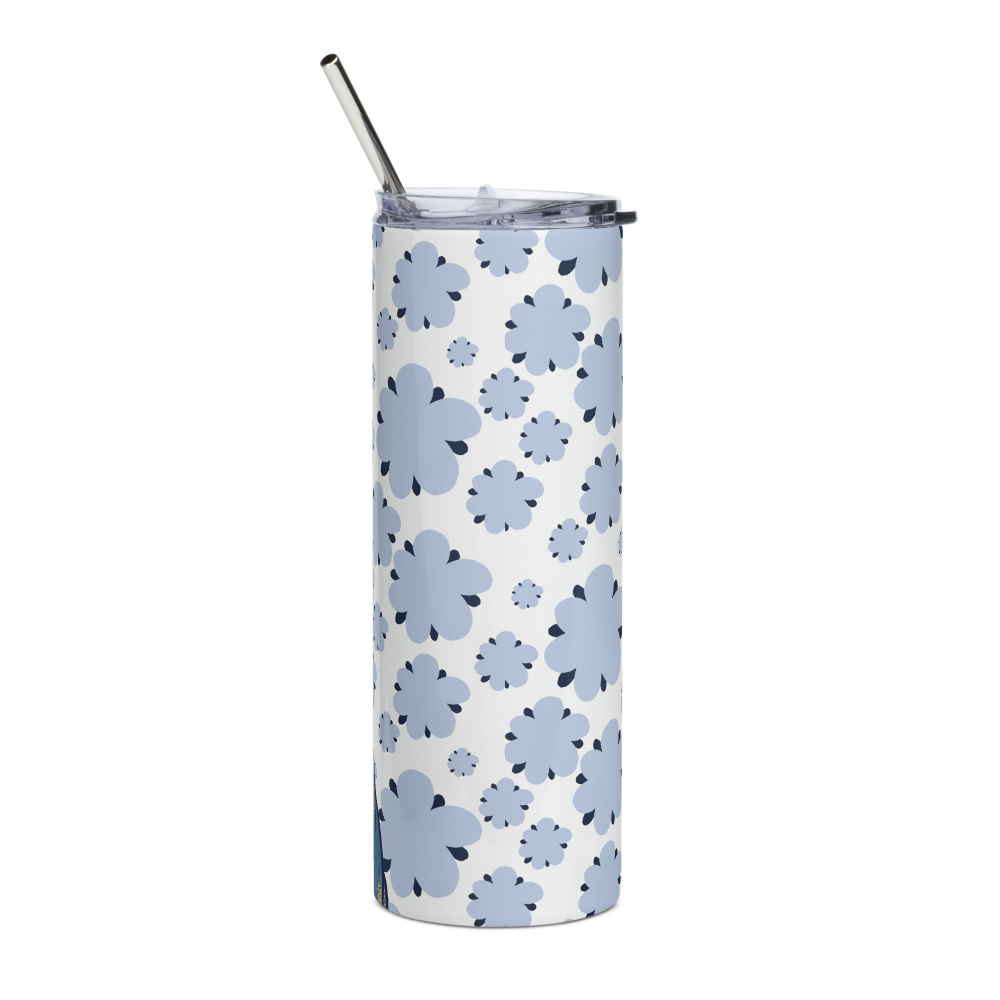 Lady in Bloom Stainless steel tumbler