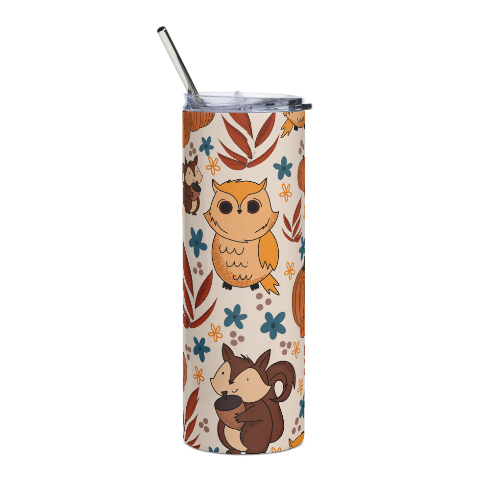 Retro Autumn Vibes Stainless steel tumbler