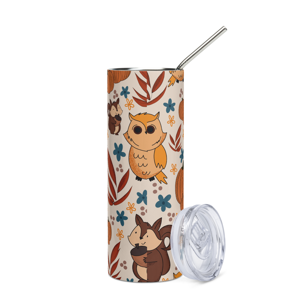 Retro Autumn Vibes Stainless steel tumbler