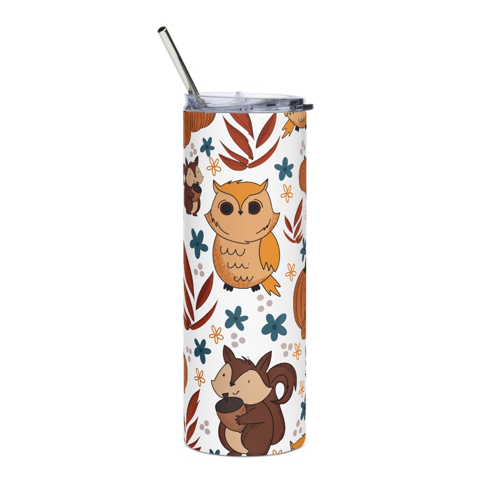 Retro Autumn Vibes Stainless steel tumbler