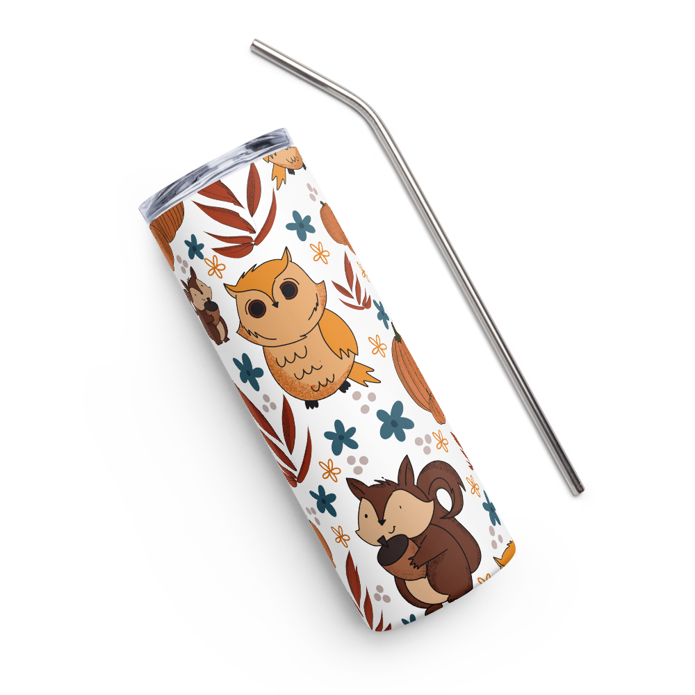 Retro Autumn Vibes Stainless steel tumbler