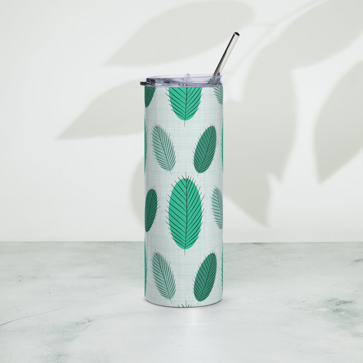 Nature's Leaves Stainless steel tumbler