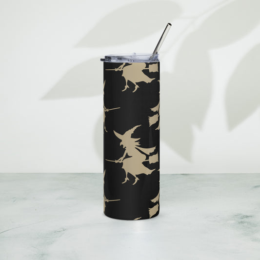 Halloween Witches - Black Stainless steel tumbler