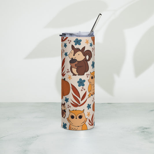 Retro Autumn Vibes Stainless steel tumbler