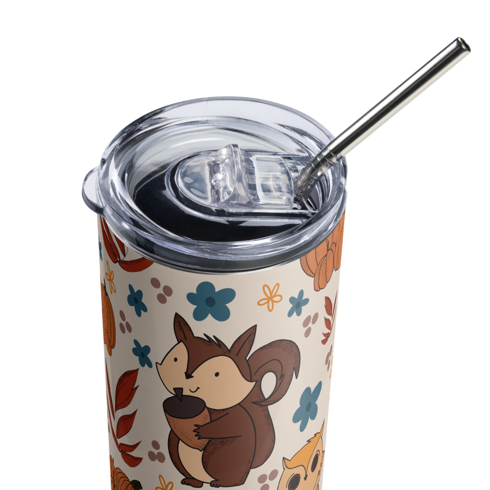 Retro Autumn Vibes Stainless steel tumbler