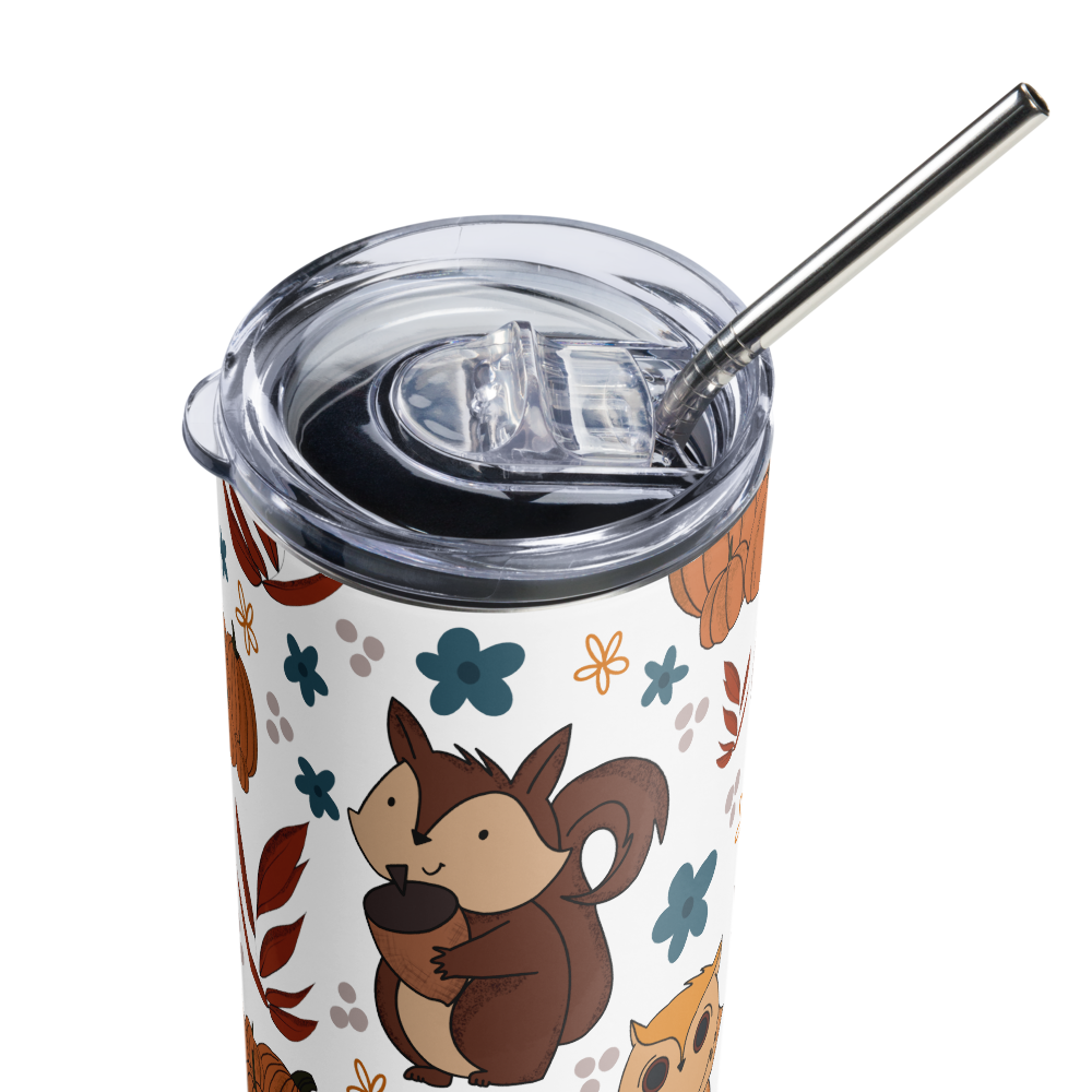 Retro Autumn Vibes Stainless steel tumbler