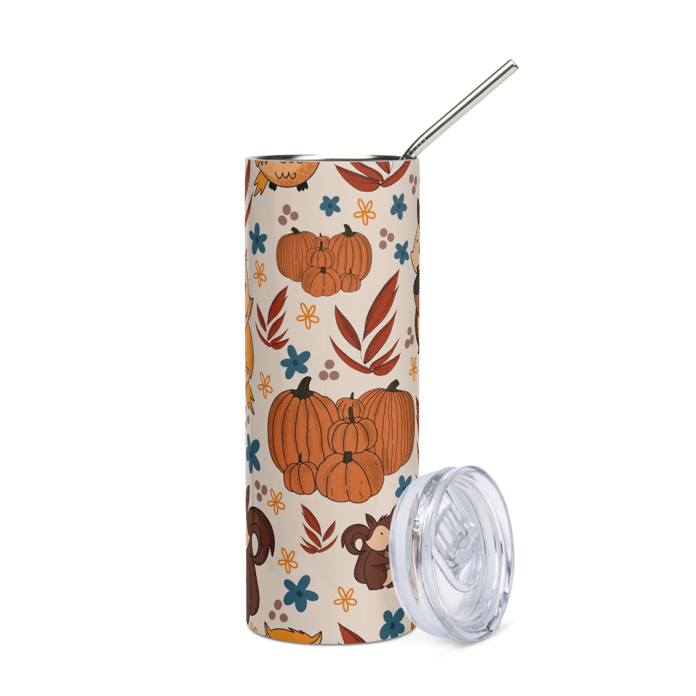 Retro Autumn Vibes Stainless steel tumbler