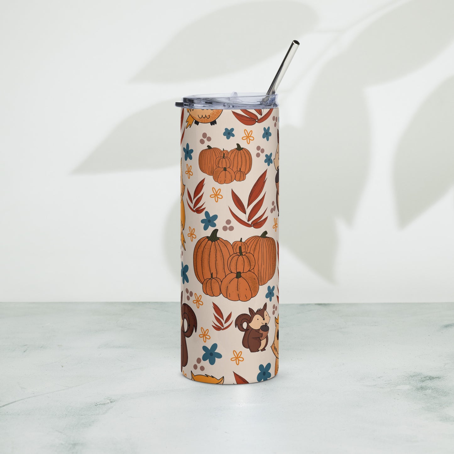 Retro Autumn Vibes Stainless steel tumbler