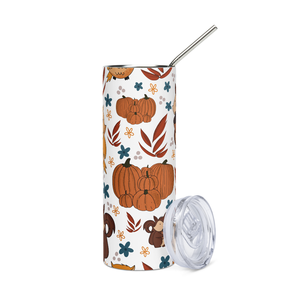 Retro Autumn Vibes Stainless steel tumbler