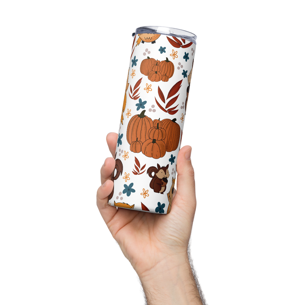 Retro Autumn Vibes Stainless steel tumbler