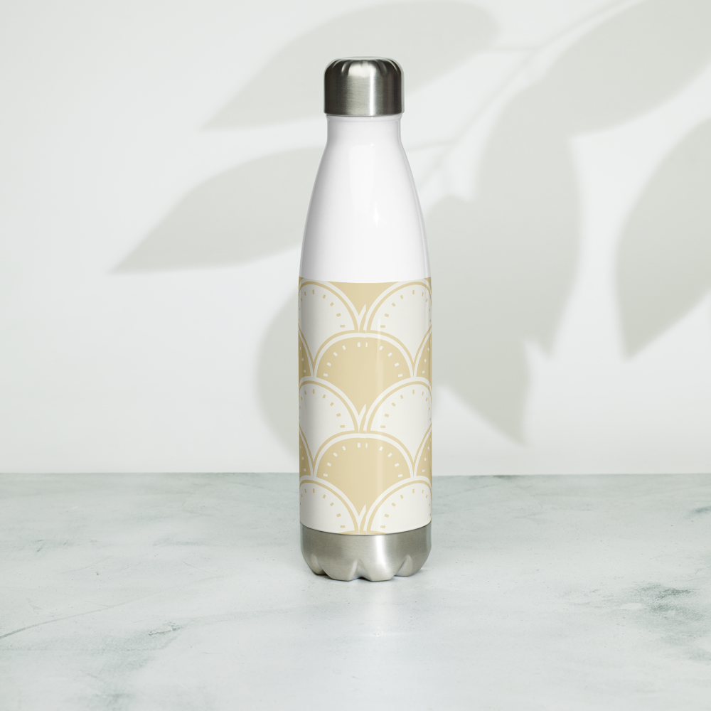 Ocean's Yellow Waves Stainless steel water bottle