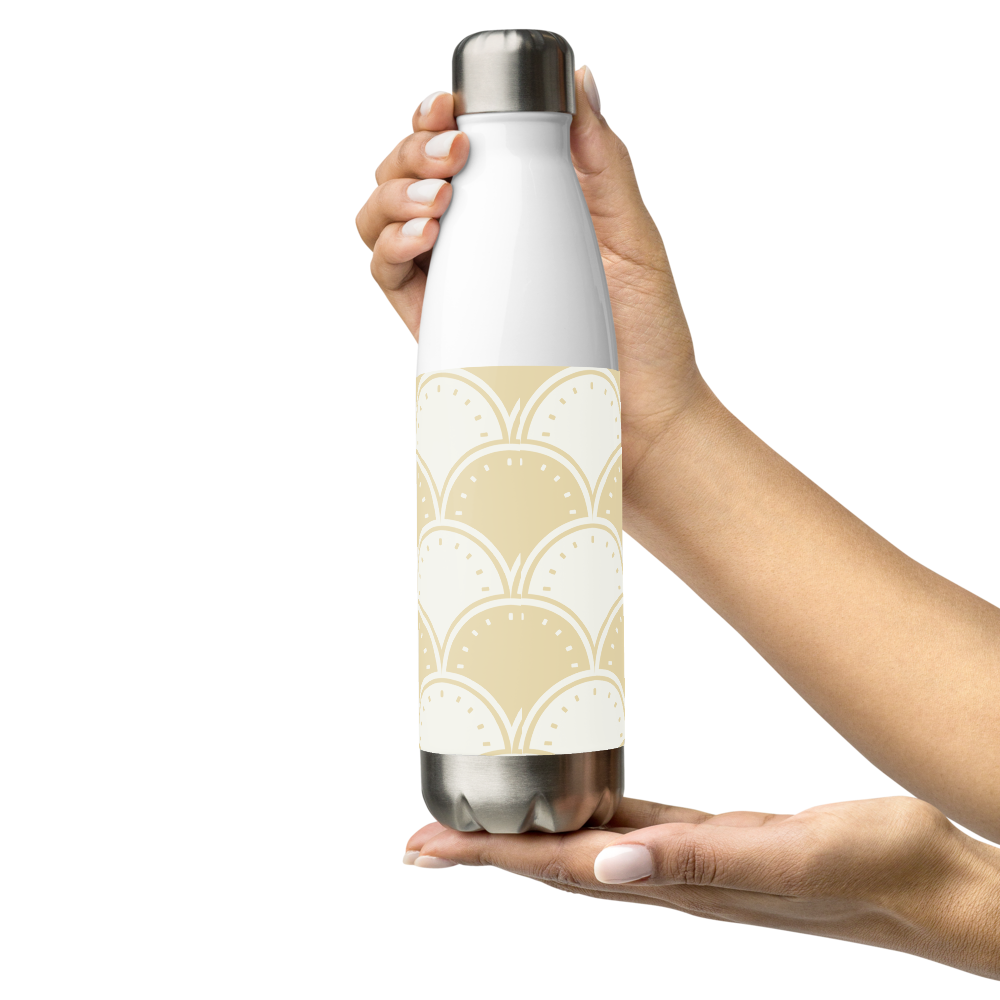 Ocean's Yellow Waves Stainless steel water bottle