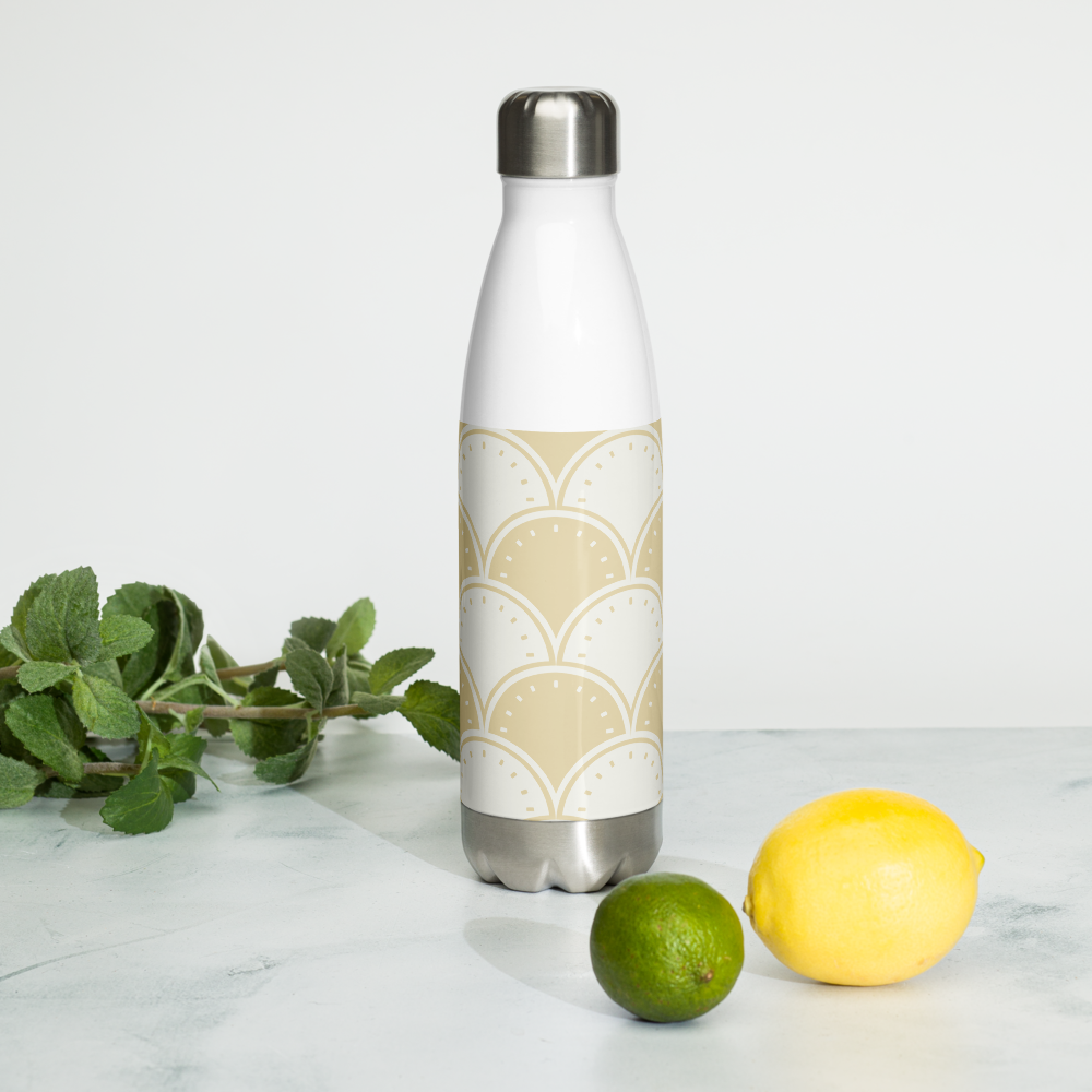 Ocean's Yellow Waves Stainless steel water bottle