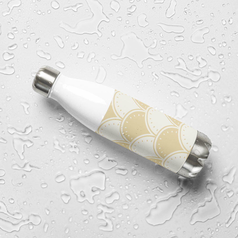 Ocean's Yellow Waves Stainless steel water bottle