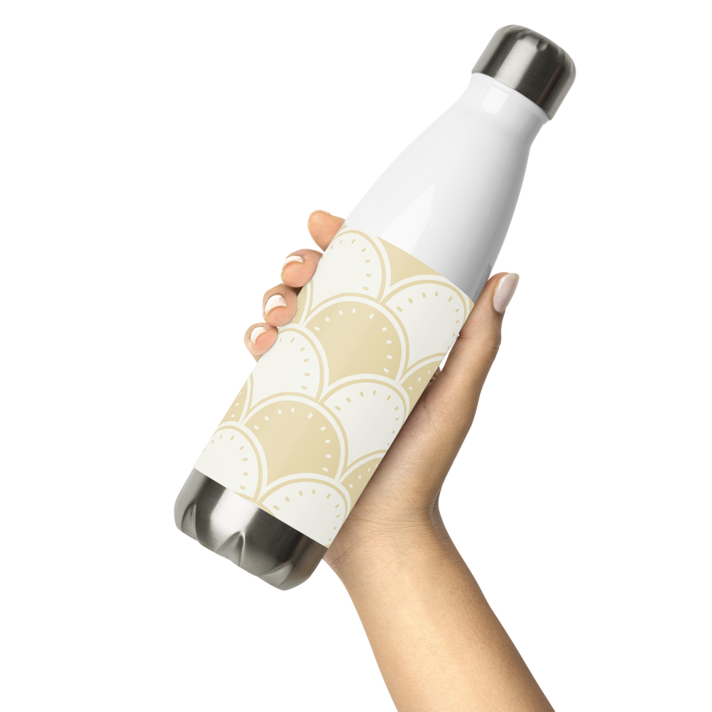 Ocean's Yellow Waves Stainless steel water bottle