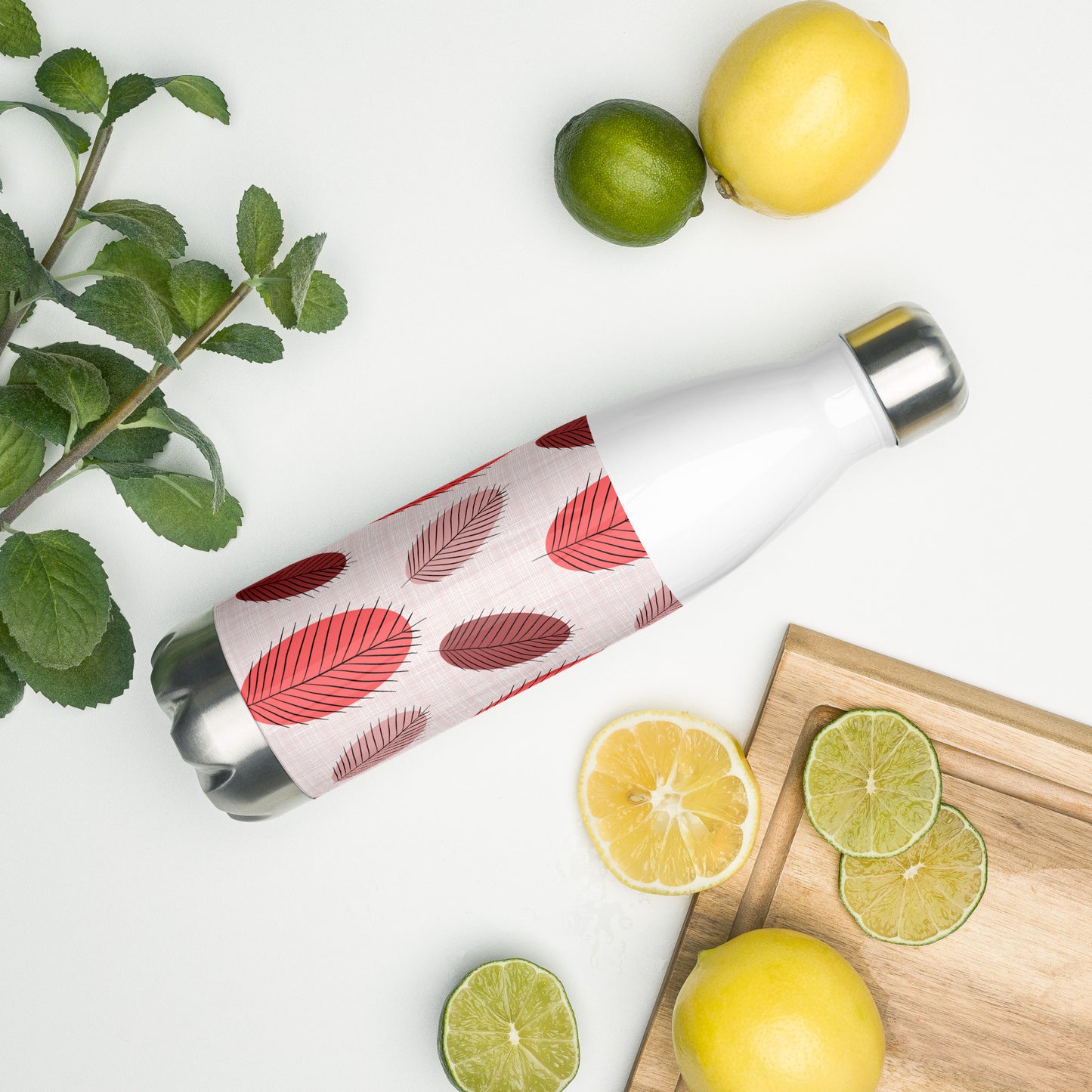 Nature's Leaves Stainless steel water bottle