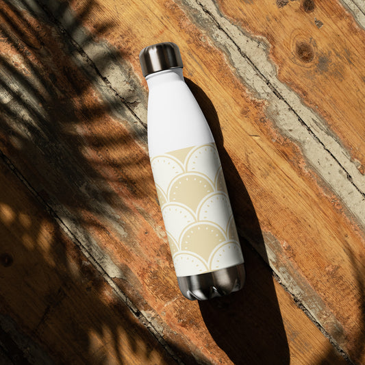 Ocean's Yellow Waves Stainless steel water bottle