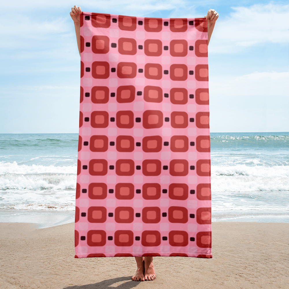 Rosy Grid Towel