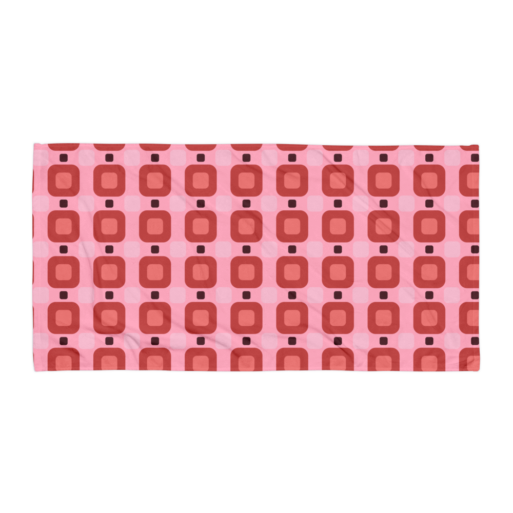 Rosy Grid Towel