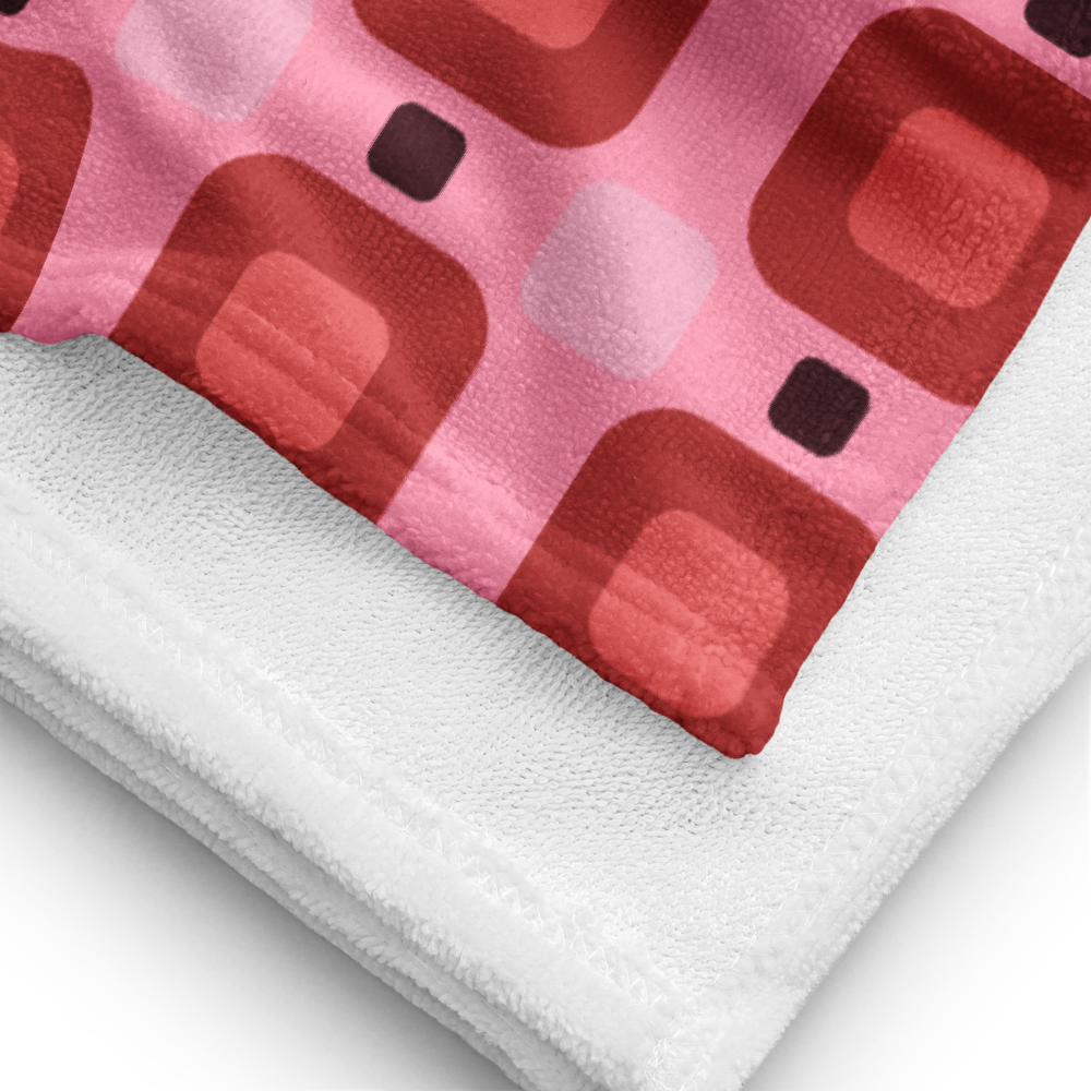 Rosy Grid Towel