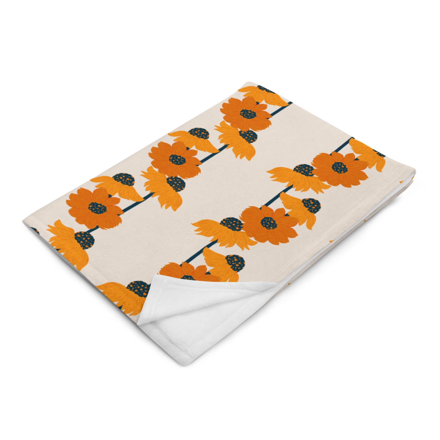 Golden Sunflower Throw Blanket