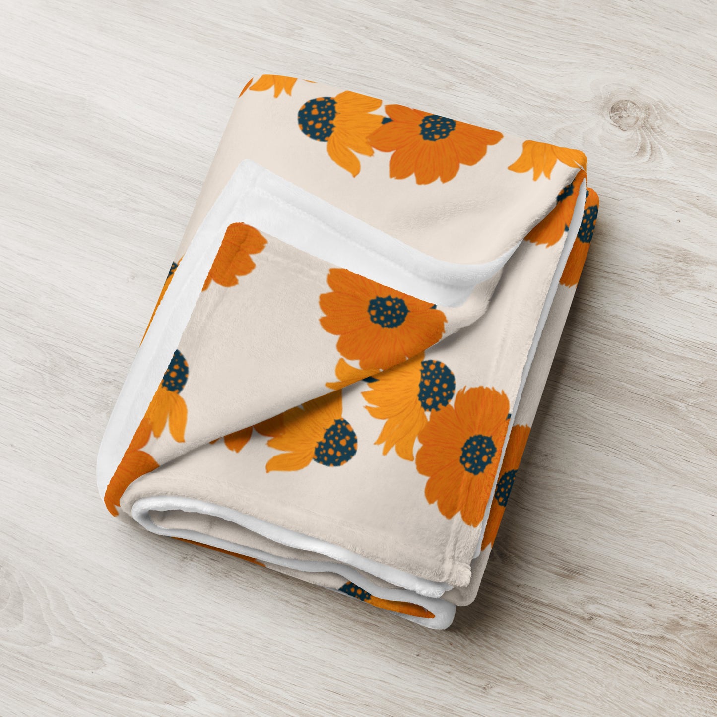 Golden Sunflower Throw Blanket