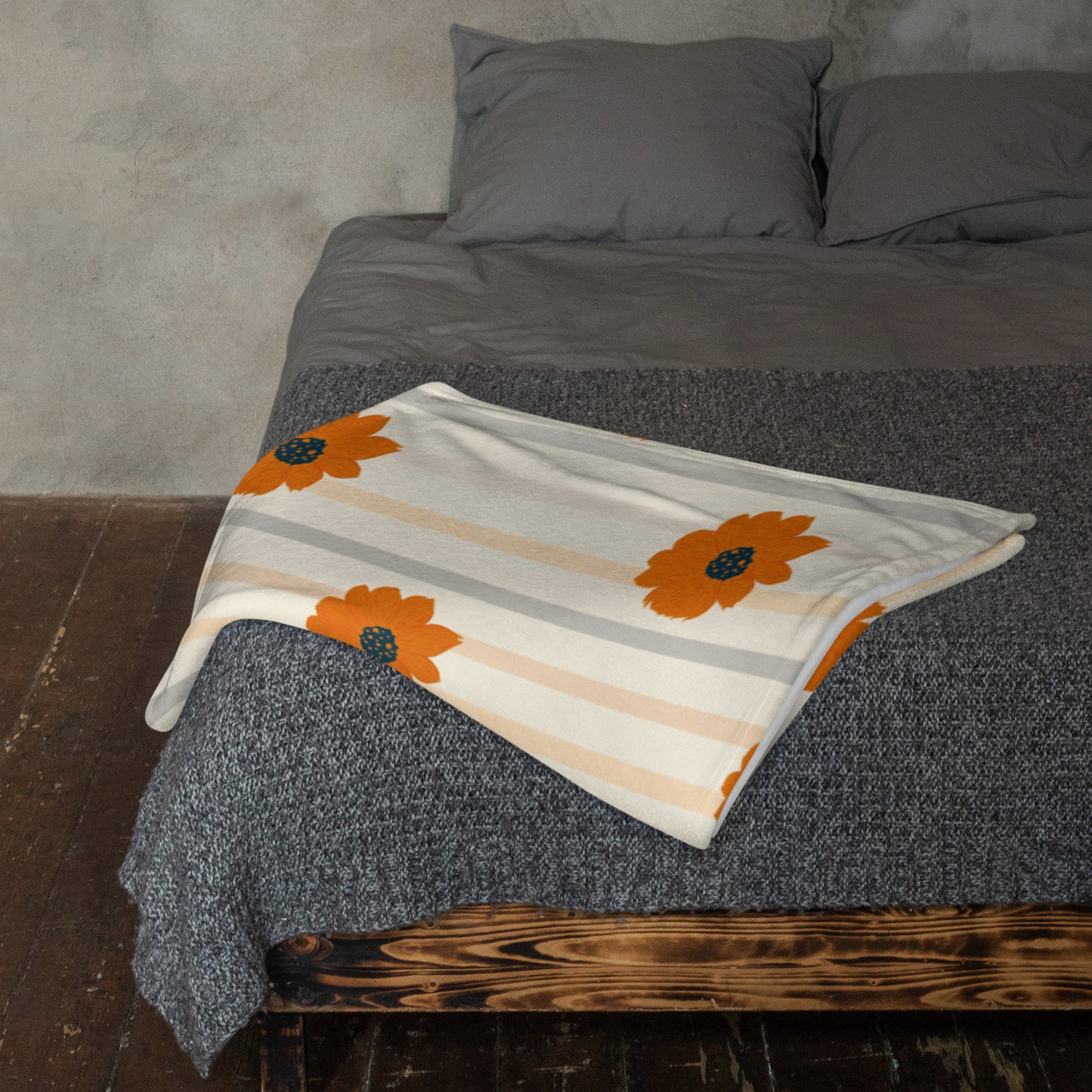 Golden Sunflower Throw Blanket