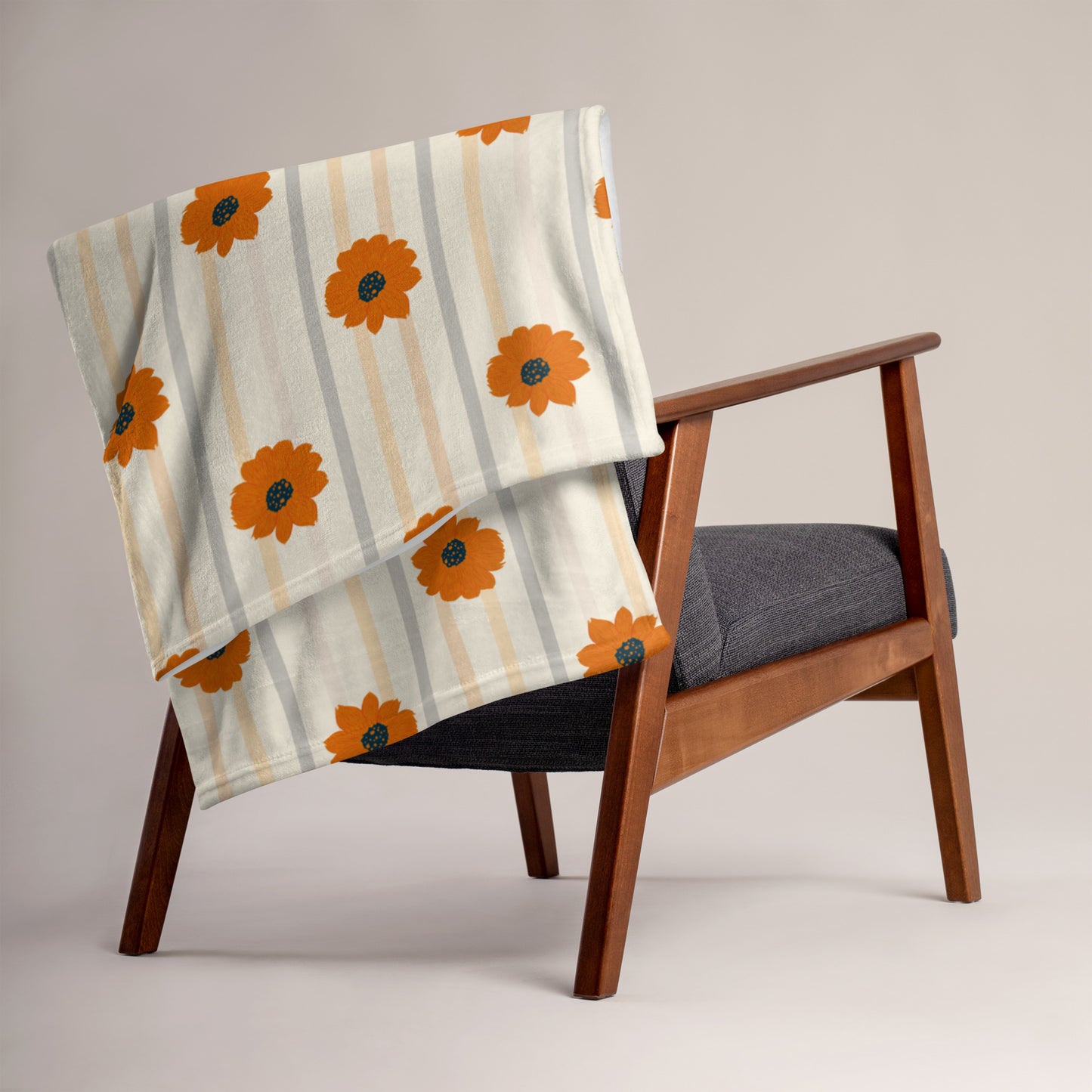 Golden Sunflower Throw Blanket