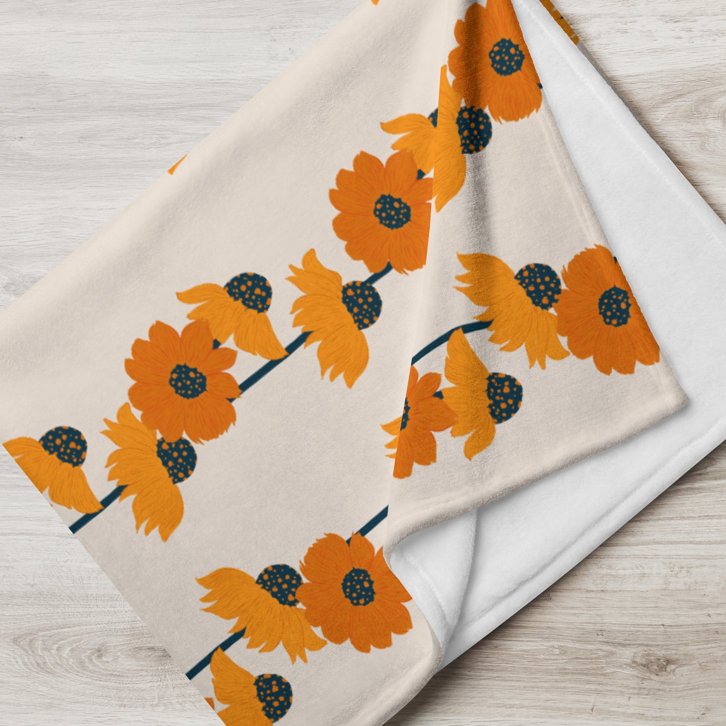 Golden Sunflower Throw Blanket