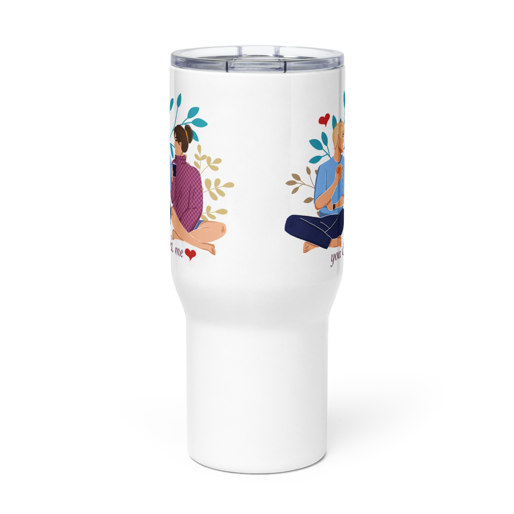 You & Me Travel mug with a handle