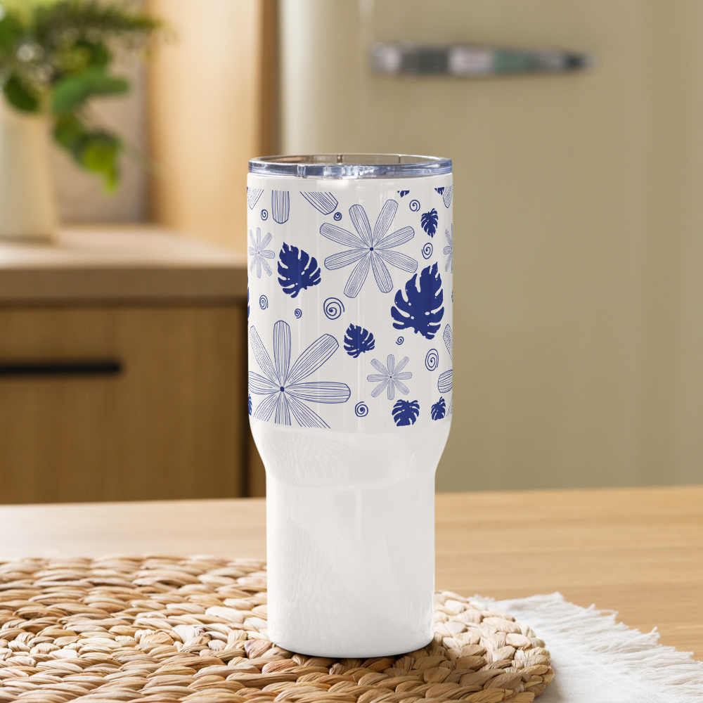 Bloom and Grow Travel mug with a handle