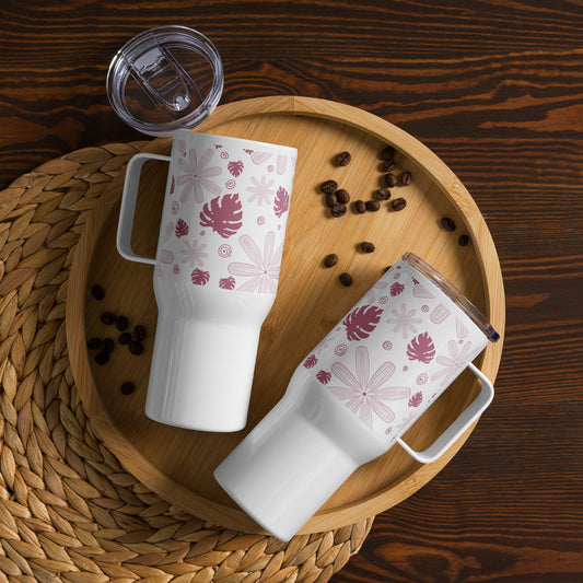 Bloom and Grow Travel mug with a handle