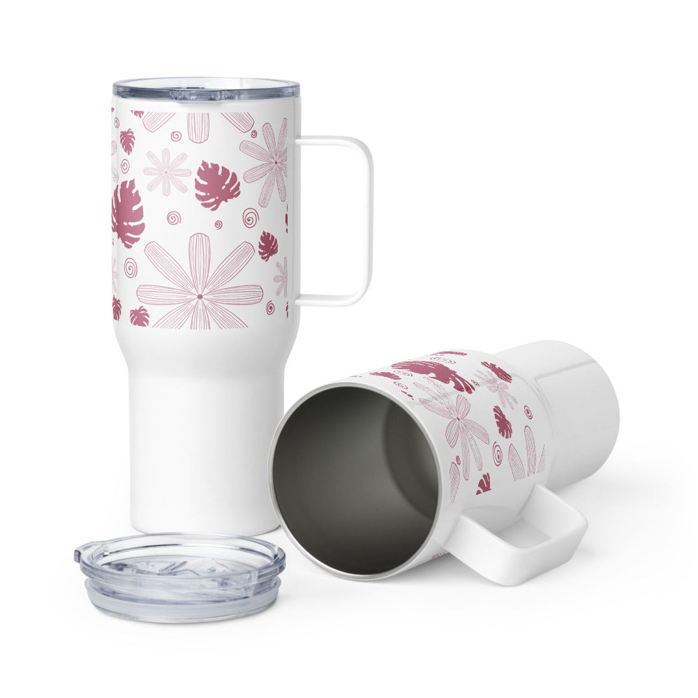 Bloom and Grow Travel mug with a handle