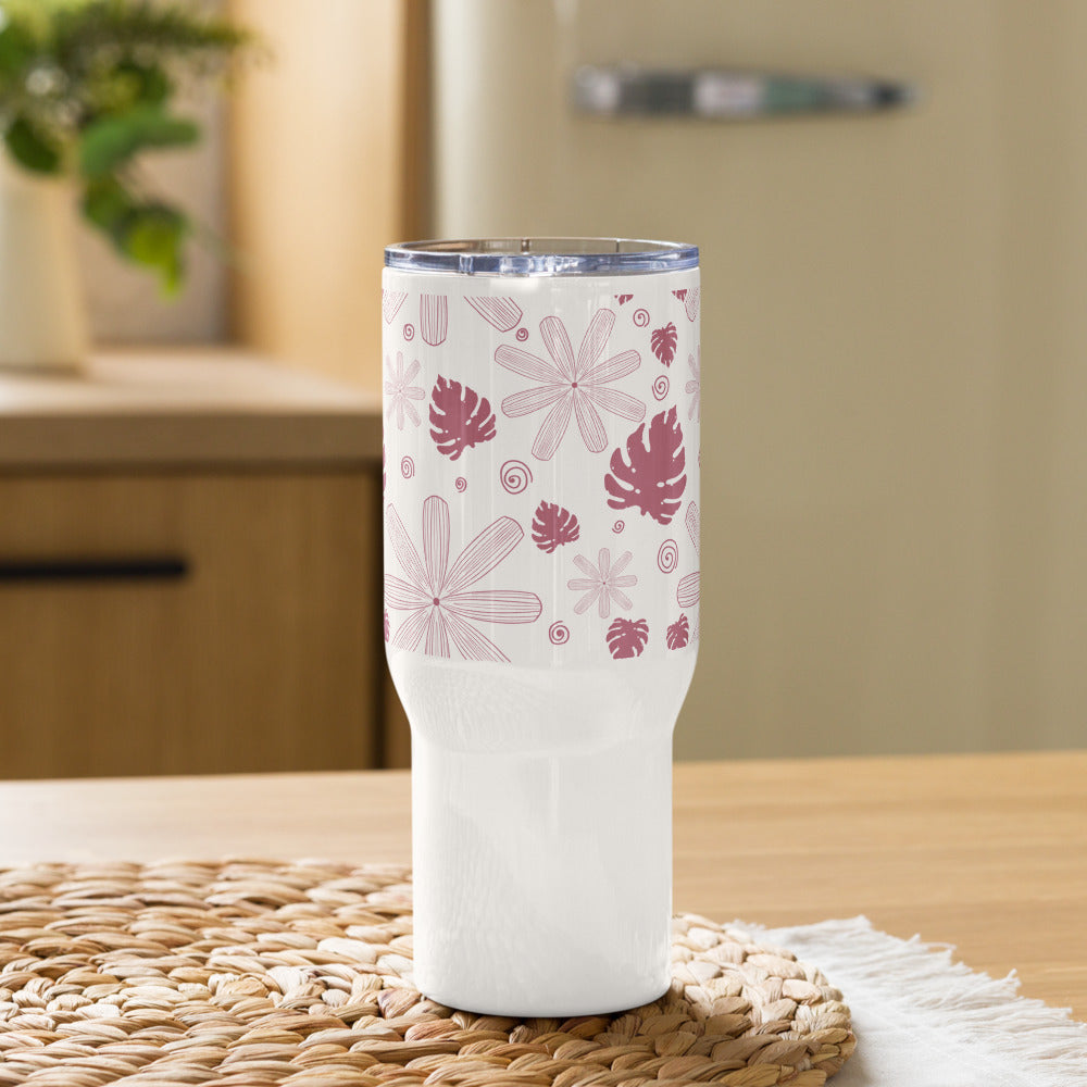 Bloom and Grow Travel mug with a handle