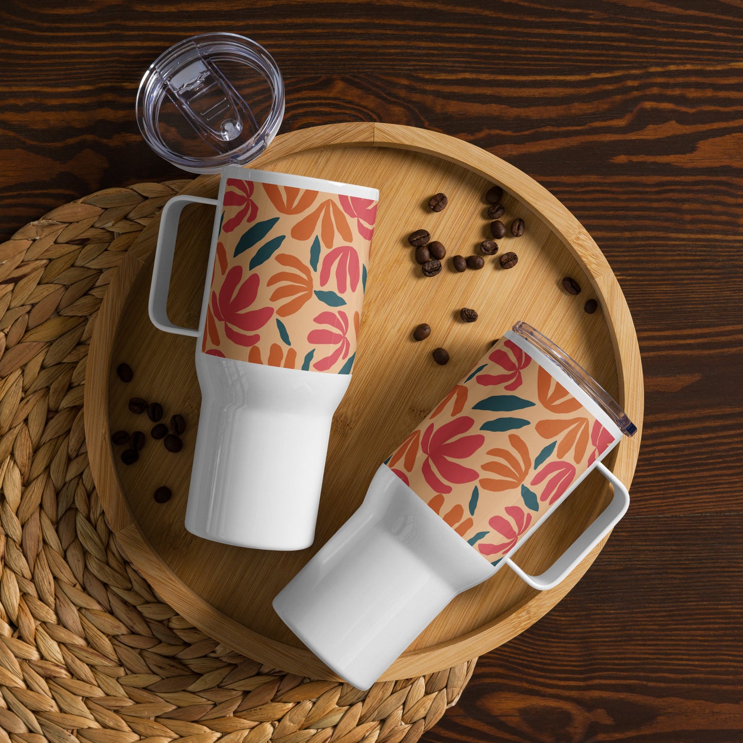 Tropical Radiance Travel mug with a handle