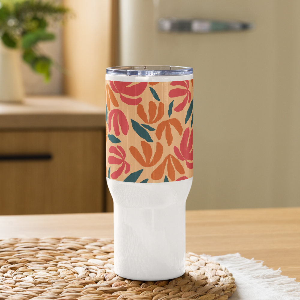 Tropical Radiance Travel mug with a handle