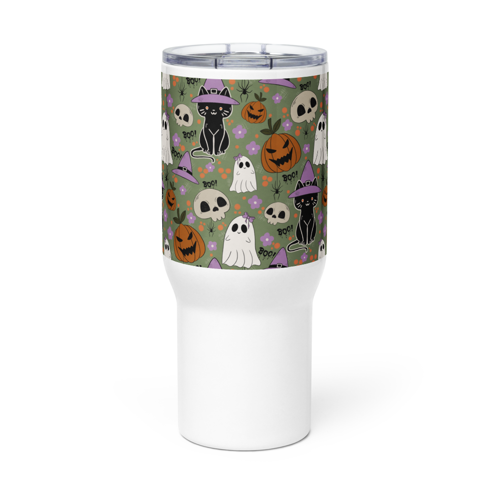 Halloween Vibe Travel mug with a handle