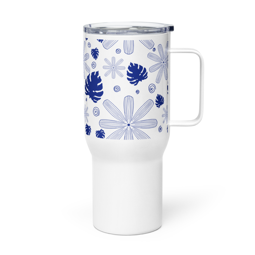 Bloom and Grow Travel mug with a handle