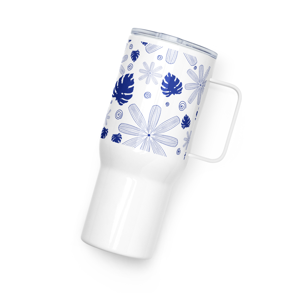 Bloom and Grow Travel mug with a handle