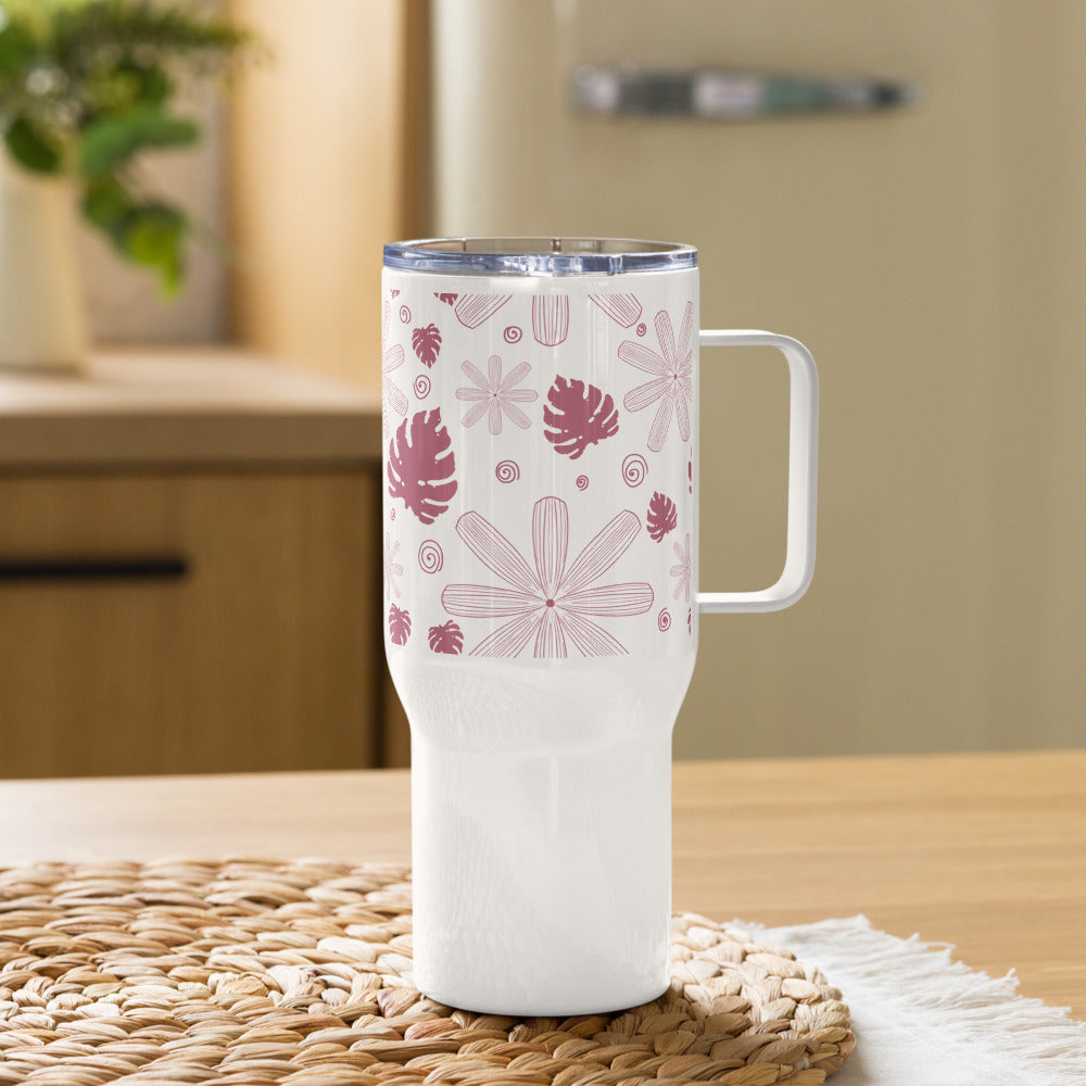 Bloom and Grow Travel mug with a handle