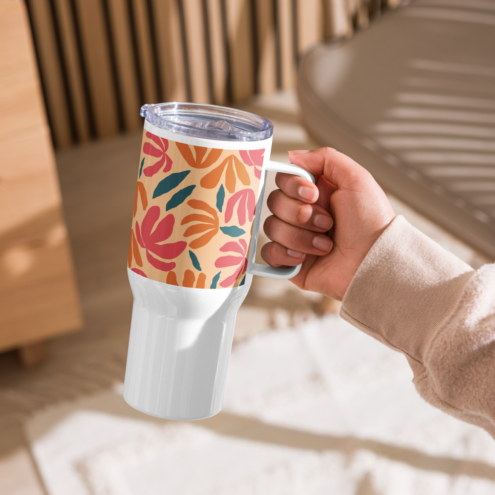 Tropical Radiance Travel mug with a handle