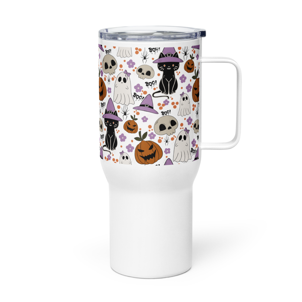 Halloween Vibe Travel mug with a handle